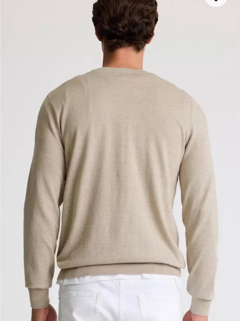 Dressmann Well Dressed 100% Supima Cotton Beige Sweater XL